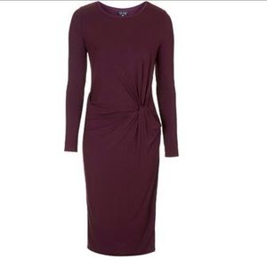 Burgundy bodycon dress